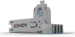 Lindy USB Port Blocker 4P Blue w/Key USB Port Blocker - Pack 4 4002888404525