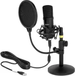 Delock Professionelles USB Kondensator Mikrofon Set f&uuml;r Podcasting und Gaming