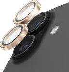 PANZERGLASS Tagakaamerate kaitseklaasid Hoops Glitter, Apple iPhone 17 / iPhone 16 / iPhone 16 Plus, kuldne s&auml;delusega,