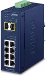 Planet IP30 Industrial L2/L4 8-Port Managed L2/L4 Gigabit Ethernet (10/100/1000) Blau