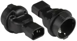 GoodConnections C14 > Schutzkontakt (ST-BU) Kaltger&auml;te Stromadapter Schwarz