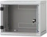Triton Wall rack RUA 12U/600mm with side panel+glass door, black