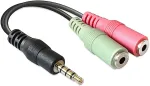 DeLOCK Kabel Jack 3.5mm - Jack 3.5mm x2 0.1m czarny (65344)