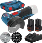 Bosch GWS 12V-76, 2x GBA 12V 3.0 Cordless Angle Grinder