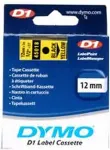 DYMO D1 Etiketten S0720580 Selbstklebend 12 mm x 7 m Schwarz auf Gelb