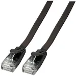 EFB Elektronik EFB RJ45 Flachpatchkabel U/UTP Cat.6A PVC 0.25m schwarz