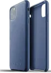 Mujjo Kaitse&uuml;mbris Apple iPhone 11 Pro Max, naturaalsest nahast, sinine,