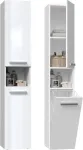 TOP E SHOP Bathroom cabinet NEL III 31x30x174 cm, white, glossy