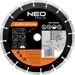 NEO TOOLS Tarcza diamentowa 230 x 22.2 mm, segmentowa, spawana laserowo