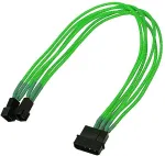 Nanoxia Kabel 4-Pin auf 2 x 3-Pin, Single, 30 cm, neon-gr&uuml;n