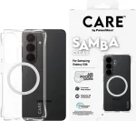 PANZERGLASS CARE&trade; by &reg; Samba Case Transparent w. White Qi Samsung Galaxy S26