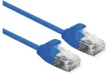 ROLINE UTP DataCenter Patchkabel Cat.6A (Class EA), LSOH, slim, blau, 0,3 m