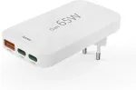 No name Hama 00201976 Flat Charger 220V With 2xUSB-C/USB-A 65W White