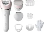 Epilaator PHILIPS BRE721/00 8000 Series Wet and Dry Epilator White, Pink