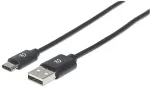 Manhattan USB 2.0 Typ C-Kabel C-Stecker/A-Stecker 3m schwarz