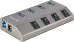 StarTech 4-PT USB HUB W/ON/OFF SWITCHES WITH INDIVIDUAL ON/OFF SWITCHES
