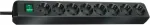 Brennenstuhl ECO-Line 8 fold black 3m + switch