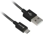 SHARKOON USB 2.0 A-B black / grey 3.0m - Aluminum + Braid