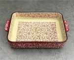 Home4you Ahjuvorm STAR BAKE 31x21cm, punane keraamika