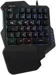 Klaviatuur Logilink Einhand-Gaming Tastatur, beleuchtet, schwarz