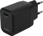 DELTACO USB-C seinalaadija, 1x USB-C PD, 20 W, must