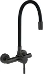 Deante Wall-mounted kitchen faucet with bent spout