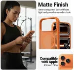CRONG Case MagSafe iPhone 17 Pro Orange Hybrid Matte