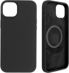 Fixed | MagFlow with MagSafe support | Back cover | Apple | iPhone 14 Plus | Liquid silicon | Black