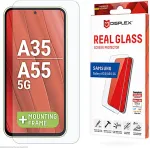 Displex Screen Protector (10H) for Samsung Galaxy A35/A55 5G, Eco Mounting Frame, scratch resistant