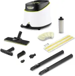 KARCHER K&auml;rcher steam cleaner SC 3 Deluxe EasyFix (white/black, 1,900 watts, with EasyFix floor cleaning set)