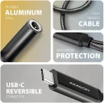 Helikaart AXAGON | ADA-HCPD USB-C - Hi-Res DAC Audio Adapter PD, 60W