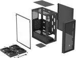 Korpus FURY PC Case Shobo SH8F Midi Tower window black