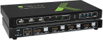 TECHly 4x1 USB HDMI 4Kx2K IDATA KVM-HDMI4U KVM switch Black