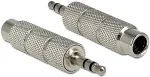 DeLOCK Adapter Klinkenstecker 3,5 mm > Klinkenbuchse 6,35 mm 3 Pin