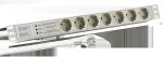 EFB Elektronik EFB 19" 1HE Steckdosenleiste 7xCEE 7/3, &Uuml;SS, Alu grau