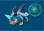 Playmobil 71082 Dragons: The Nine Realms - Plowhorn & D'Angelo, Construction Toy (With Crystal Rock to Blow Up)