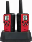 EVOLVEO FreeTalk 2W, PMR walkie-talkie with 0.5 and 2W power, red and black