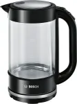 Veekeetja Bosch TWK70B03 electric kettle 1.7 L 2400 W Black, Transparent