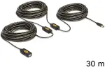 DeLOCK USB-kaabel USB-A - USB-A 30 m Black (83453)