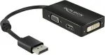 DELOCK Adapter Displayport - VGA/HDMI/DVI-D Black