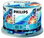 Toorikud PHILIPS 1x50 CD-R 80Min 700MB 52x SP
