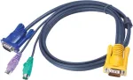 Aten 2L-5210P - Tastatur- / Video- / Maus- (KVM-) Kabel - PS/2, 6-polig, HD-15 (M) - 15 pin SPHD (M) - 10 m (2L-5210P)