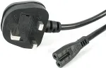 StarTech.com Laptop Power Cord 2 Slot - Stromkabel (250 VAC) - BS 1363 (M) - IEC 320 EN 60320 C7 - 1,0m - Schwarz - Gro&szlig;britannien und Nordirland (PXTNB2SUK1M)