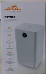 ETA SALE OUT. ETA363090000 DRYNER Dehumidifier, Tank volume (water) 2 l, Suitable for spaces up to 60 m&sup2;, White | ETA Dehumidifier | Dryner 3630 90000 | Power 200 W | Suitable for rooms up to 60 m&sup2; | Water tank capacity 2 L | White | DAMAGED PACKAGIN ...