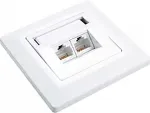 SOLARIX CAT6 UTP 2 x RJ45 flush-mounted socket, white