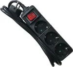 M-CAB SOCKET STRIP 3S PVC 1.5M BK ECO 16A/3680W