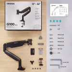 ONKRON MONITOR ACC DESK MOUNT/17-49" BLACK G100-B