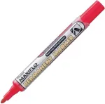 Pentel Marker permanentne Maxiflo NLF-50, 1-2mm, pump, kooniline punane