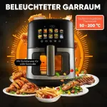 Frit&uuml;&uuml;r Proficook hot air fryer PC-FR 1286 H (black/stainless steel, 1,700 watts, basket 6.5 liters)