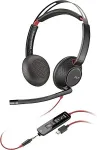 Hp Inc. Poly Blackwire C5220 - Blackwire 5200 series - Headset - On-Ear - kabelgebunden - USB-C, 3,5 mm Stecker - Schwarz - Zertifiziert f&uuml;r Microsoft Teams, Zertifiziert f&uuml;r Skype f&uuml;r Unternehmen, Cisco Jabber Certified, Avaya Certified (805H3AA)